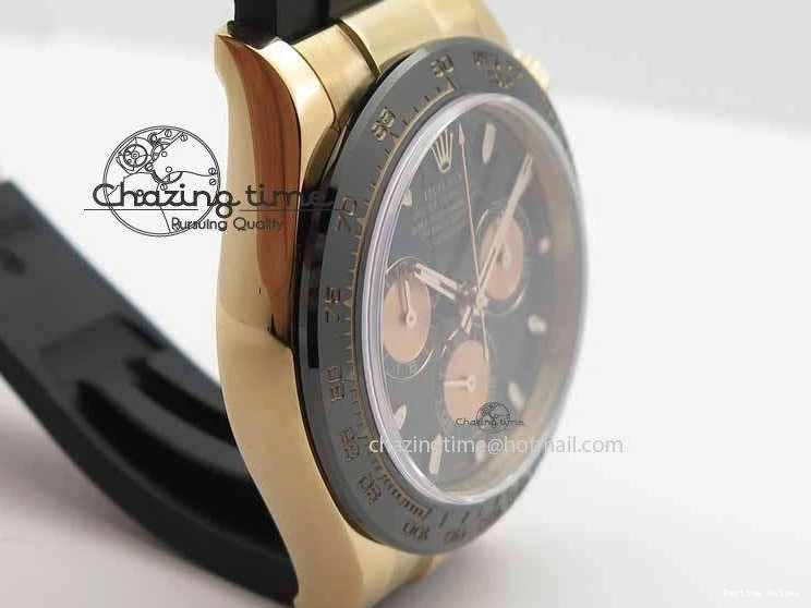 0511 Daytona 116515 Noob 1:1 Best Edition Black RG Dial On Black Rubber Strap A7750 (Free Extra Strap) ZipUp 3743